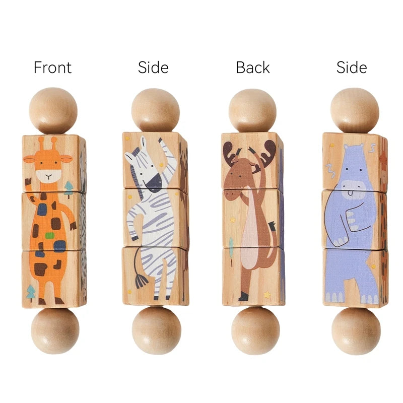 Baby Wooden Rotating Puzzle & Musical Mobile – Montessori Rattle Toy & Newborn Gift