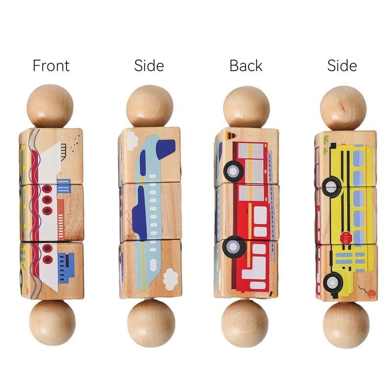 Baby Wooden Rotating Puzzle & Musical Mobile – Montessori Rattle Toy & Newborn Gift