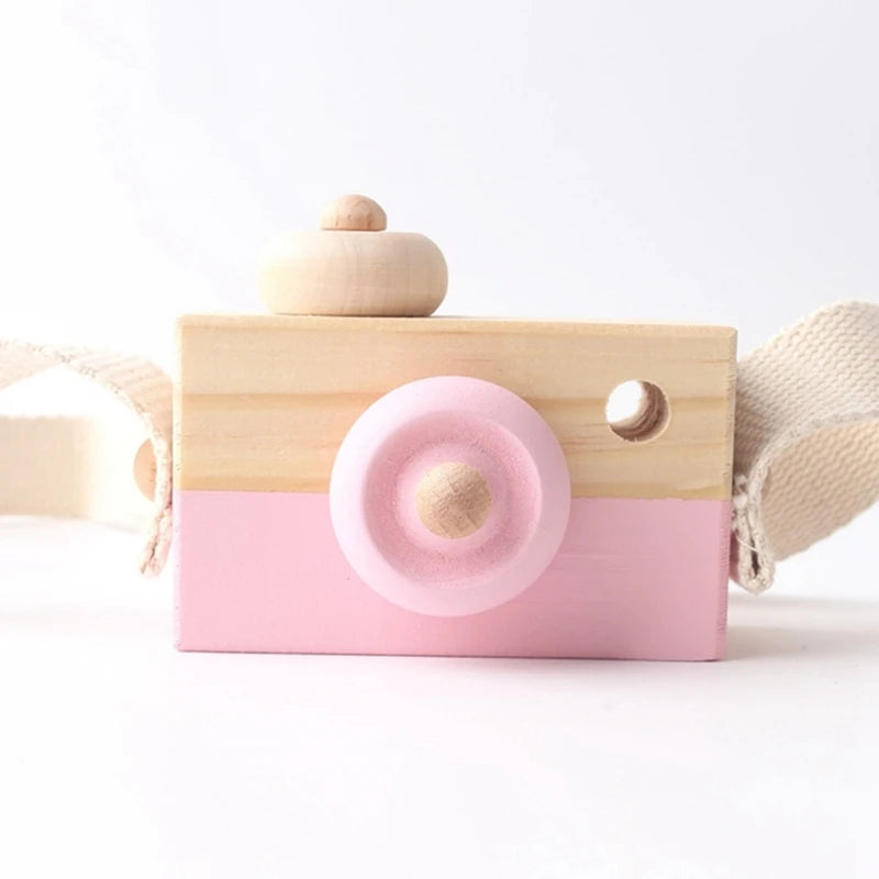 Wooden Fashion Camera Toy – Montessori-Inspired Pretend Play Toy & DIY Gift for Kids