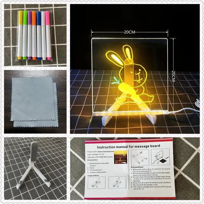 Acrylic Clear Light Up Drawing Board