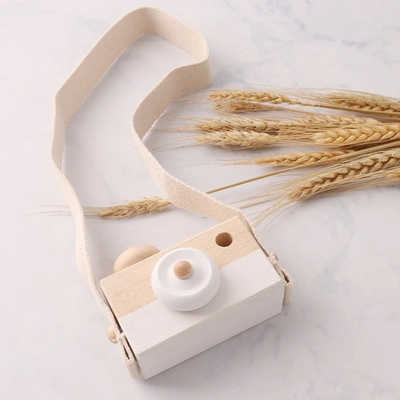Wooden Fashion Camera Toy – Montessori-Inspired Pretend Play Toy & DIY Gift for Kids