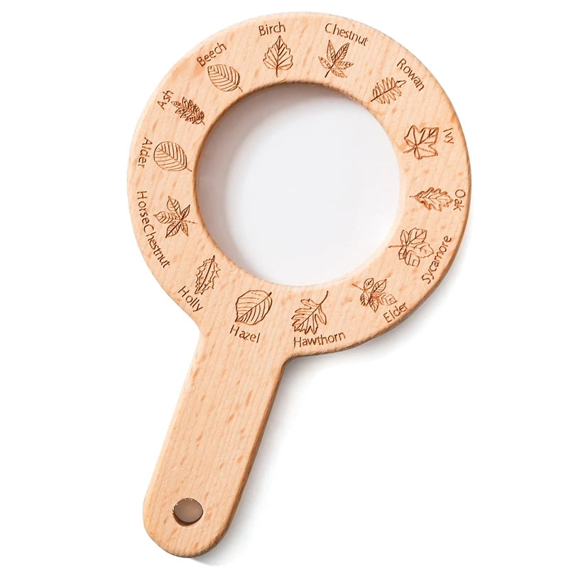 Montessori Wooden Magnifying Glass – Outdoor Exploration Toy for Kids