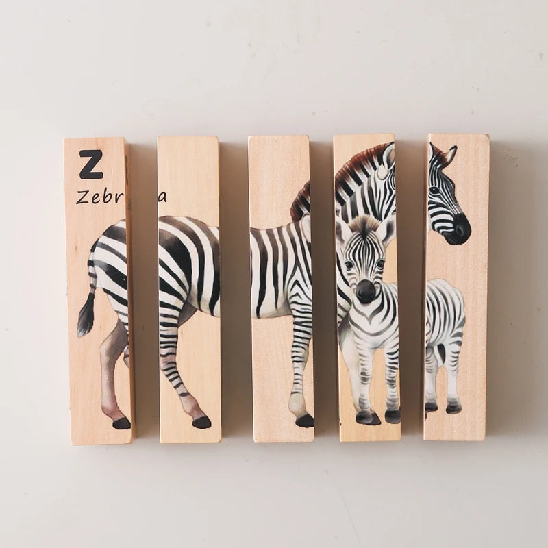 π» Montessori Wooden Rotating 3D Animal Puzzle β Forest Animal Intelligence Toy for Babies & Kids