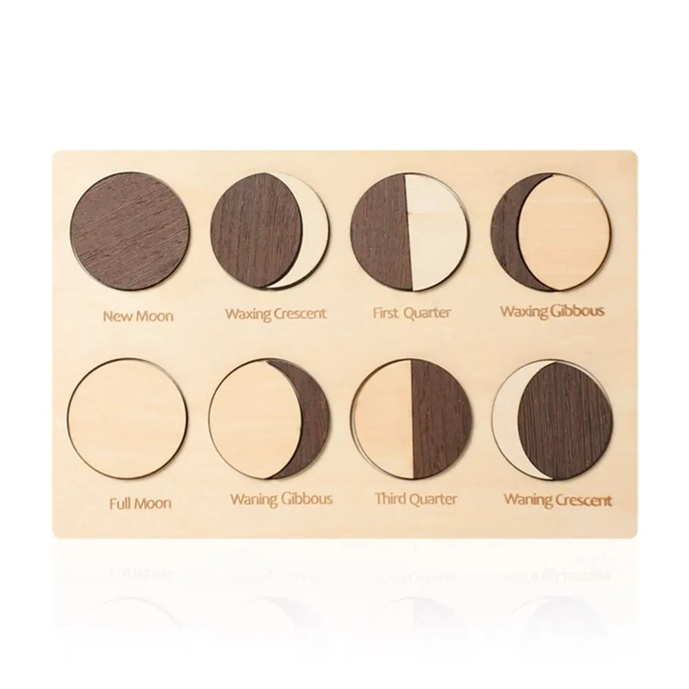 π Baby Early Education Wooden Puzzle β Montessori Moon Cognitive Board for Toddlers & Kids