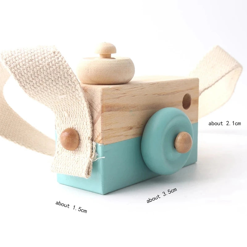 Wooden Fashion Camera Toy – Montessori-Inspired Pretend Play Toy & DIY Gift for Kids
