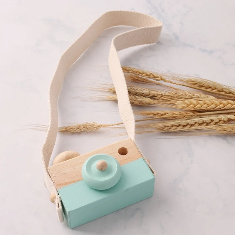 Wooden Fashion Camera Toy – Montessori-Inspired Pretend Play Toy & DIY Gift for Kids