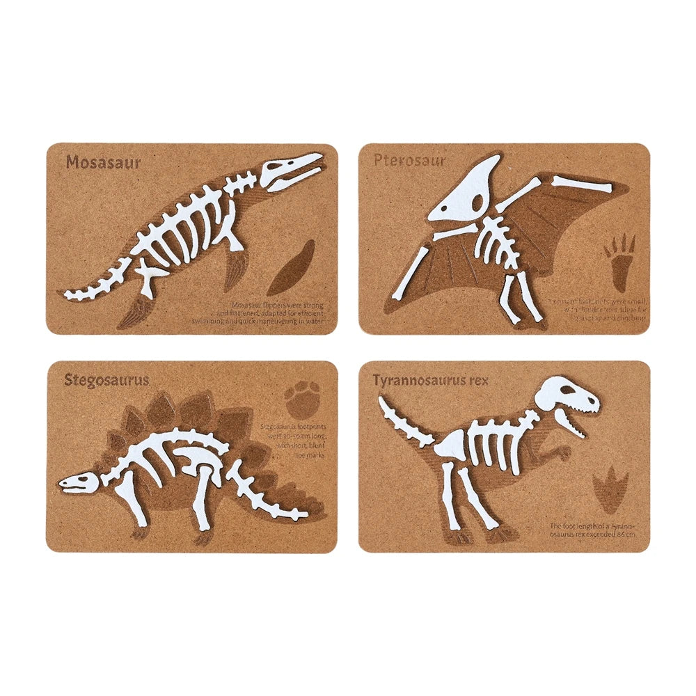 Montessori Wooden Jigsaw Puzzles – Dinosaur Fossil Puzzle & Human Anatomy Puzzle | Educational STEM Toys for Kids Ages 3–12