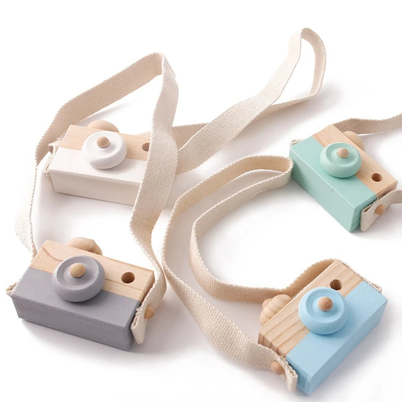 Wooden Fashion Camera Toy – Montessori-Inspired Pretend Play Toy & DIY Gift for Kids