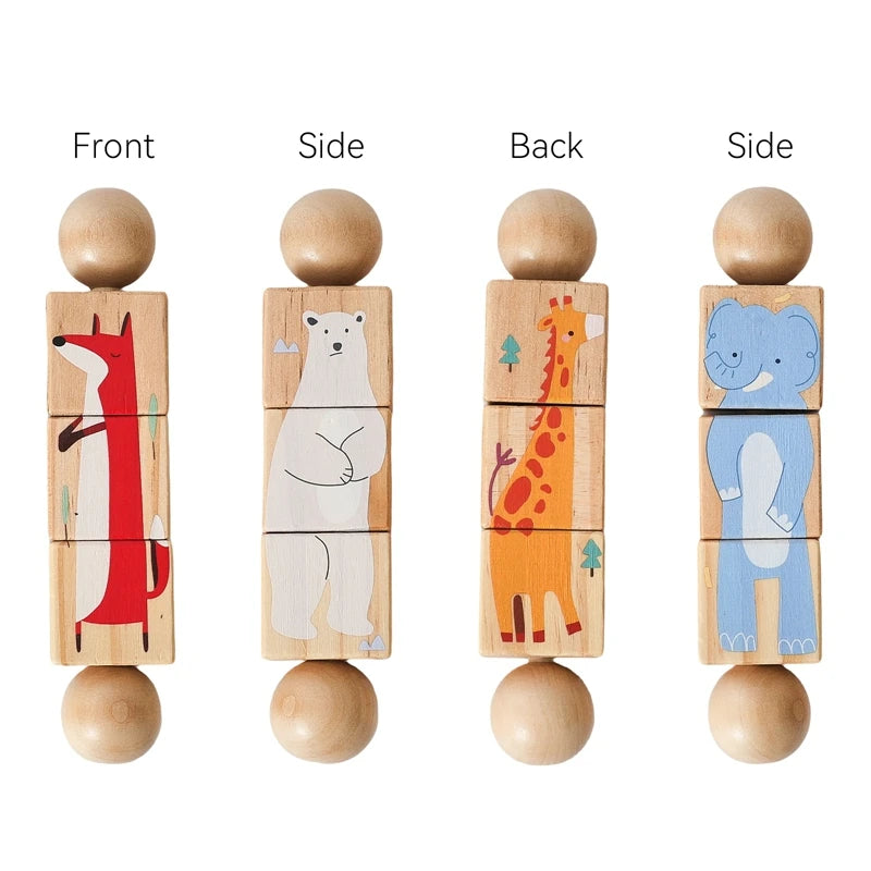 Baby Wooden Rotating Puzzle & Musical Mobile – Montessori Rattle Toy & Newborn Gift