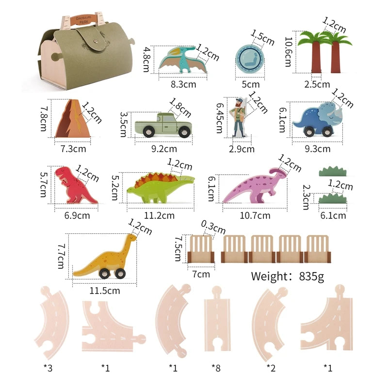 Wooden Farm Scene Toy Set – Montessori Stacking Blocks, Threading Beads, Animal Cognition & Shape Pairing Toys for Toddlers | Baby Educational Gift & Nursery Decor