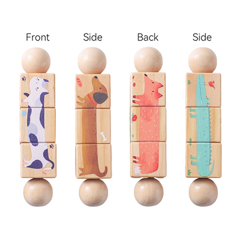 Baby Wooden Rotating Puzzle & Musical Mobile – Montessori Rattle Toy & Newborn Gift