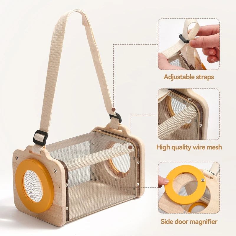 Outdoor Adventure Kit for Kids – 8PCS Nature Exploration Tools with Bug Net, Insect Cage, Wooden Leaf Frame, Magnifying Glass & Compass