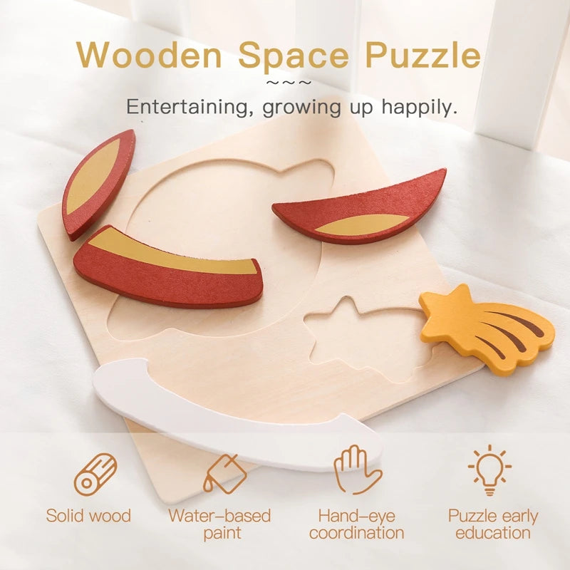 Montessori Wooden Animal Puzzle Set – Baby Educational Toy (0-12 Months & Up)