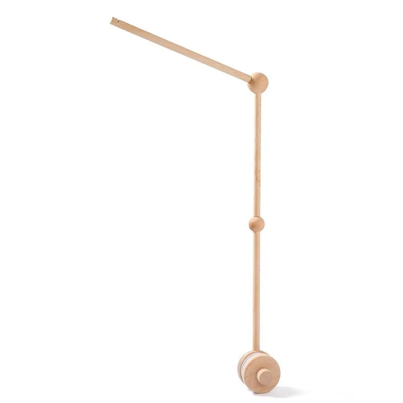 Felt Forest Animal Baby Cot Mobile with Wooden Arm – Natural Wooden Rattle Toy for Newborns