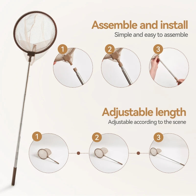 Outdoor Adventure Kit for Kids – 8PCS Nature Exploration Tools with Bug Net, Insect Cage, Wooden Leaf Frame, Magnifying Glass & Compass