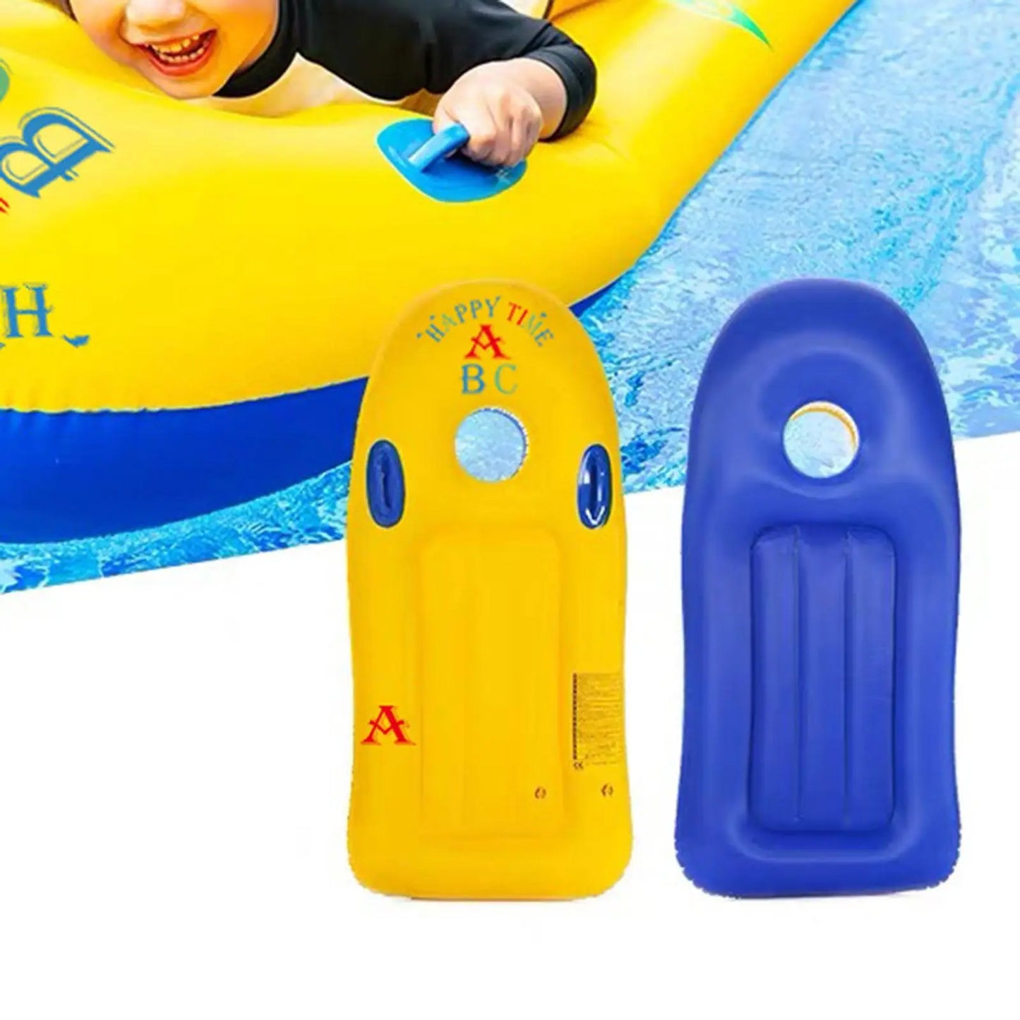 Kids Inflatable Surfboard Float with Handles, PVC Swimming Mattress Hammock for Pool & Beach