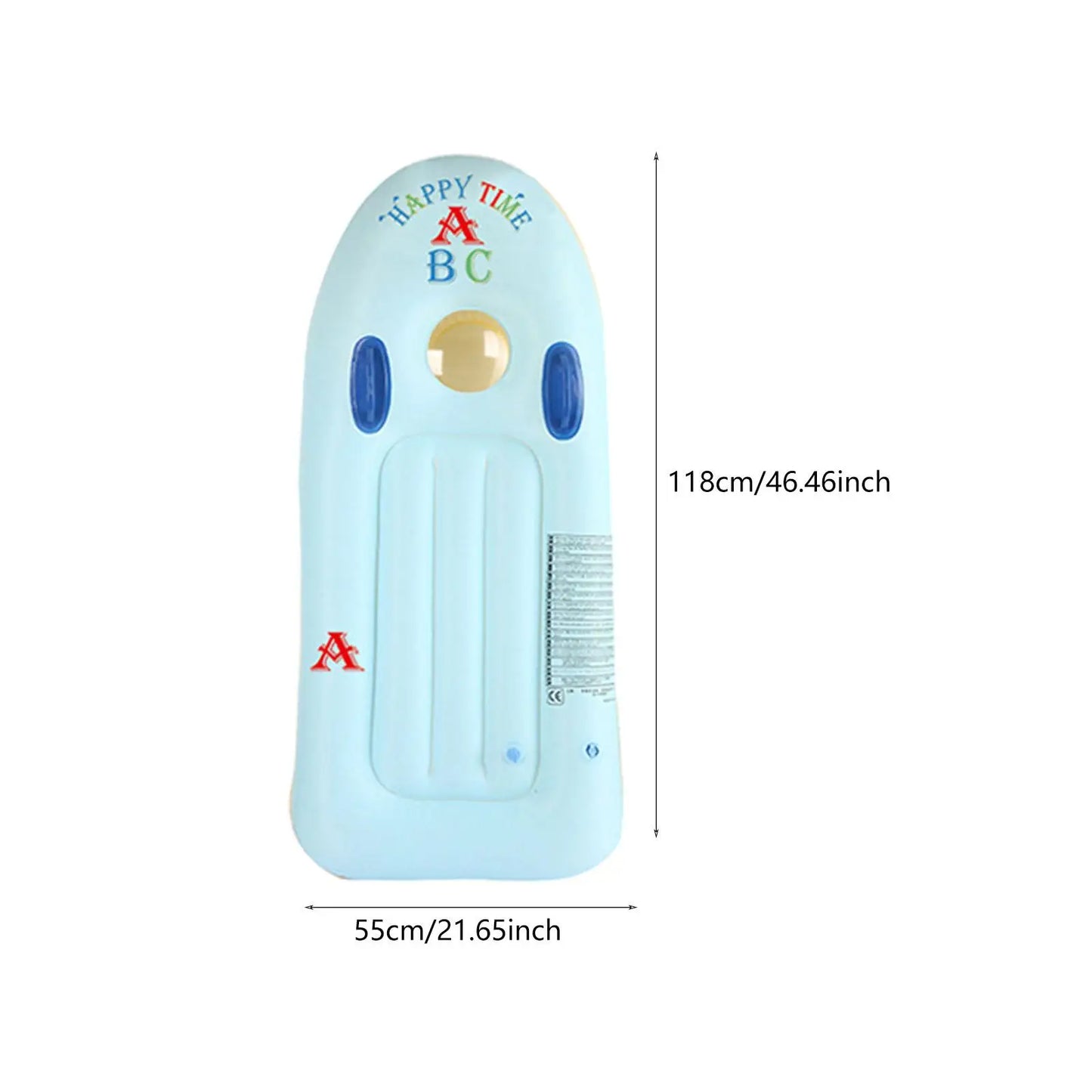 Kids Inflatable Surfboard Float with Handles, PVC Swimming Mattress Hammock for Pool & Beach