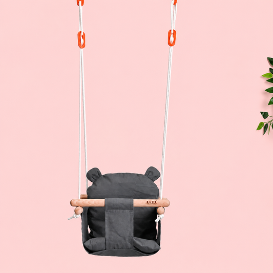 Children's swing with bear design