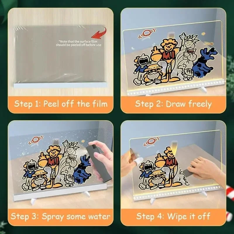 Acrylic Clear Light Up Drawing Board