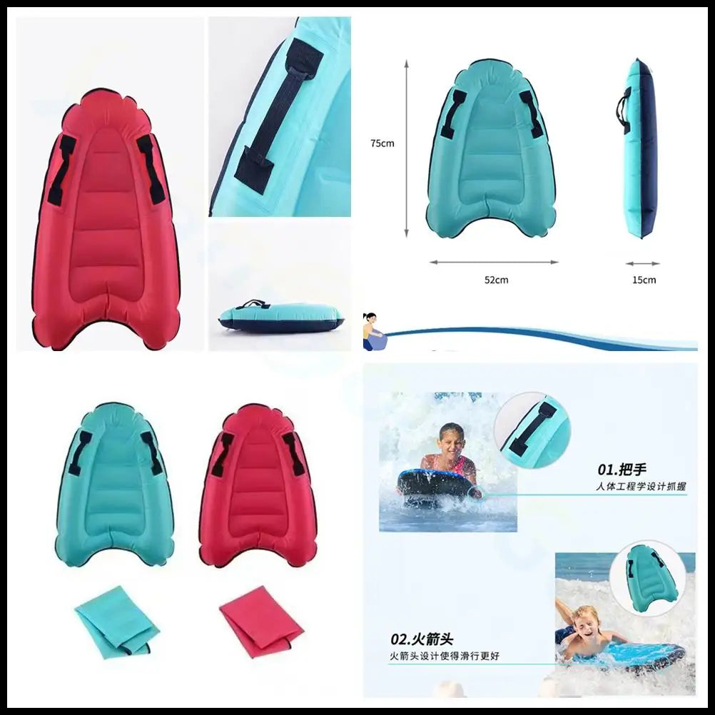 Children Inflatable Portable Bodyboard with Handles