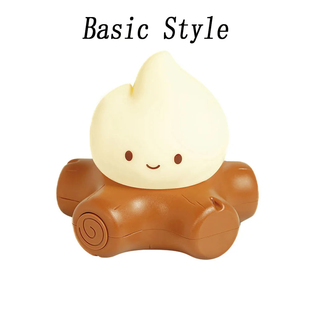 Cute, cartoon-like character with a glowing white face on a brown body against a white background.