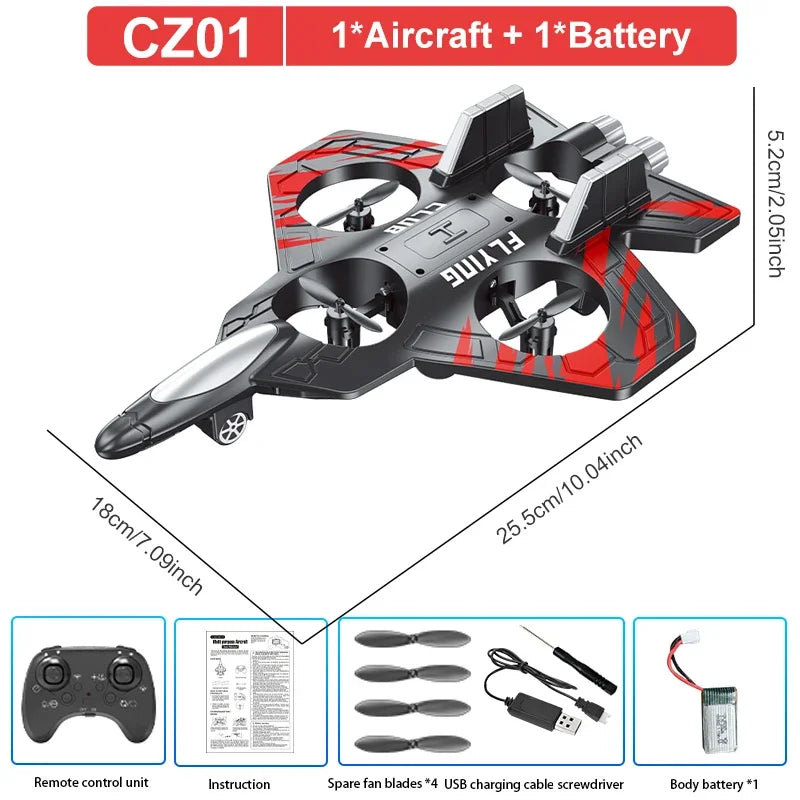 CZ01 remote control aircraft with battery and accessories.