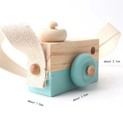 Wooden Fashion Camera Toy – Montessori-Inspired Pretend Play Toy & DIY Gift for Kids
