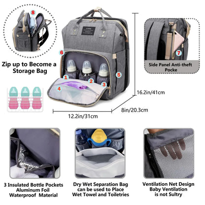 Diaper Bag Backpack – Stylish & Spacious Baby Travel Bag