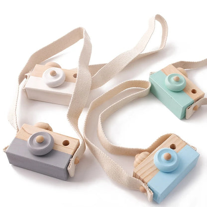 Wooden Fashion Camera Toy – Montessori-Inspired Pretend Play Toy & DIY Gift for Kids
