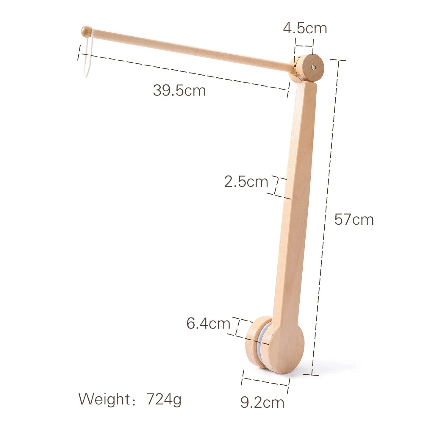 wooden baby crib mobile adjustable arm