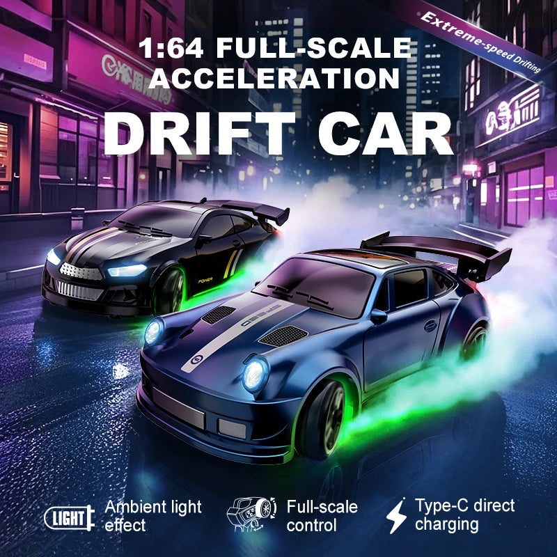 Mini 4WD RC Drift Racing Car 1:64