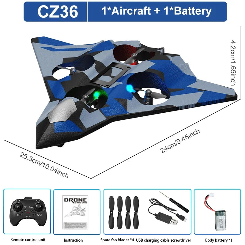 CZ36 drone , remote control, and accessories.