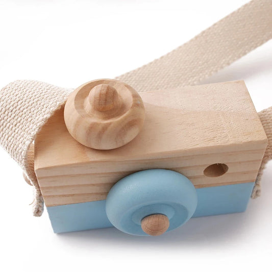 Wooden Fashion Camera Toy – Montessori-Inspired Pretend Play Toy & DIY Gift for Kids
