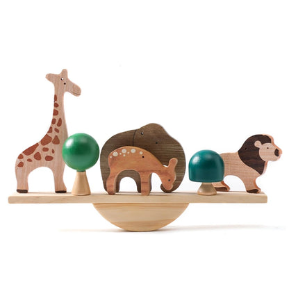 Montessori Forest House Stacking Toys – Wooden Sensory Blocks for Toddlers & Babies