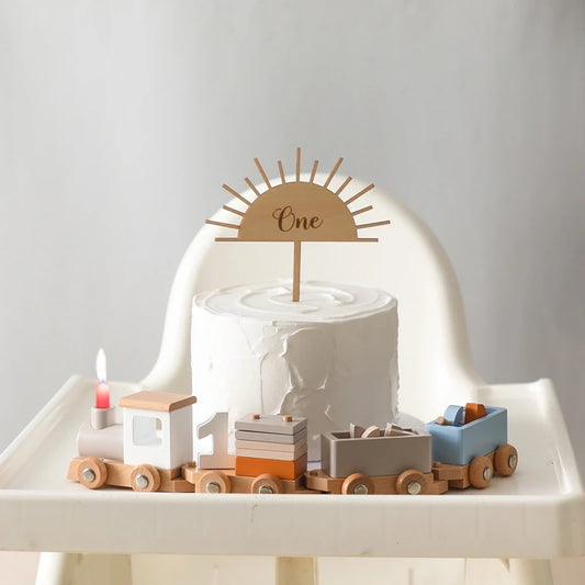 Wooden Montessori Train Set – Educational Birthday Toy for Toddlers & Kids