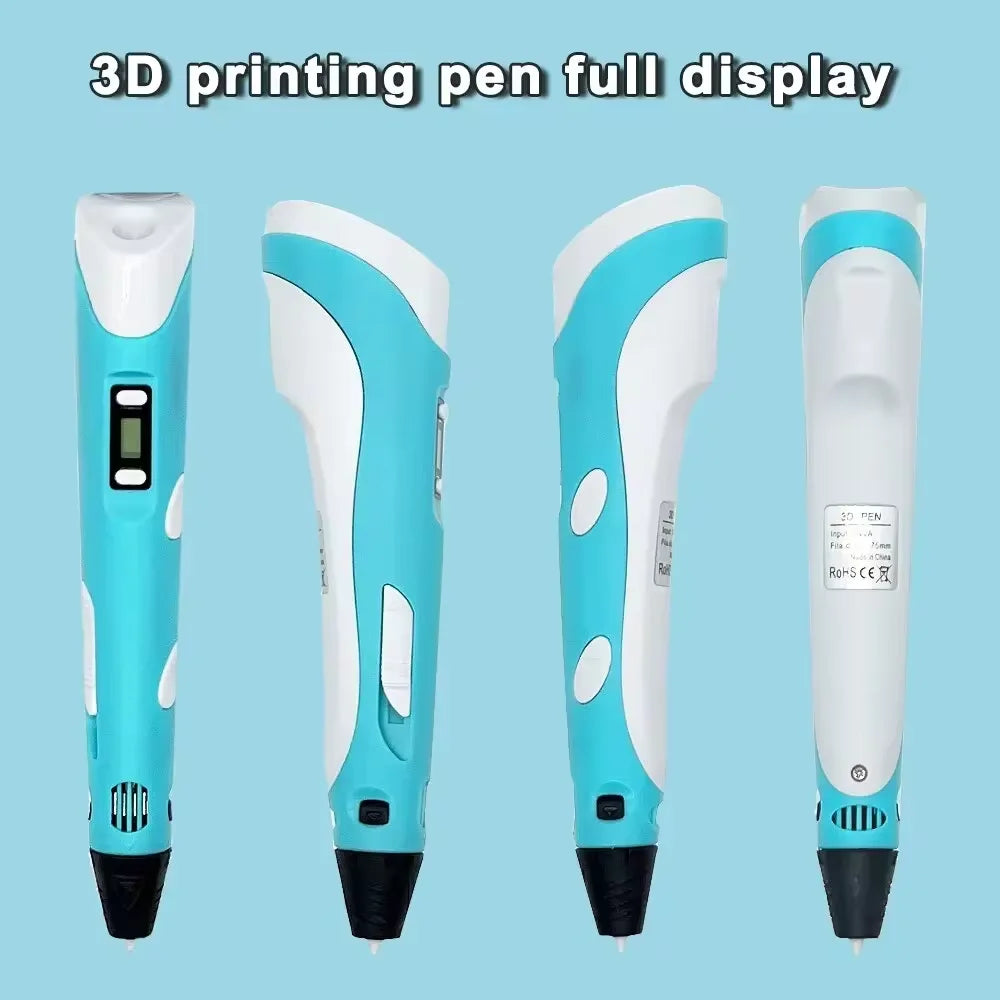 4 different views of a 3D printing pen