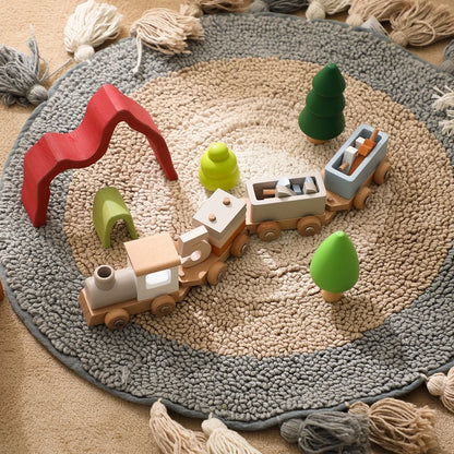 Wooden Montessori Train Set – Educational Birthday Toy for Toddlers & Kids