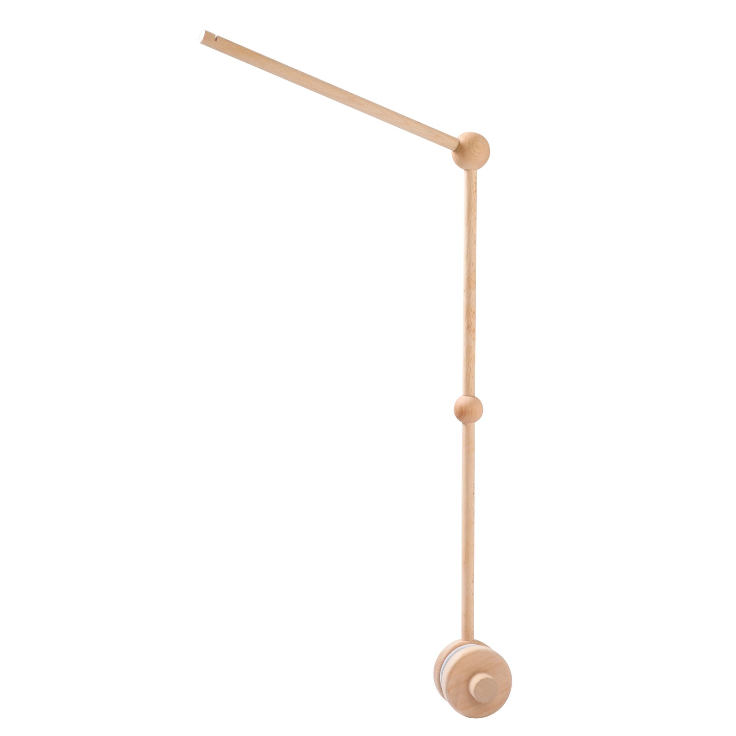 Modern wall-mounted lamp with a long arm on a white background
